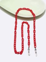 Big Red Oval Acrylic Concave Shape Mask Chain Glasses Chain Glasses Rope main image 1