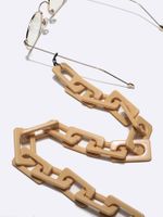 Plastic Khaki Rectangular Glasses Rope Glasses Chain main image 3