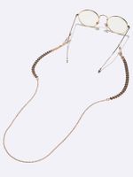 Handmade Chain Metal Glasses Rope Golden Peach Heart Pendant Glasses Chain Mask Chain main image 3