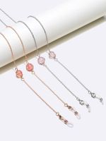 Two-piece Glasses Chain Acrylic Pink Cracked Bead Glasses Rope Mask Chain main image 1