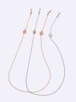 Two-piece Glasses Chain Acrylic Pink Cracked Bead Glasses Rope Mask Chain main image 3