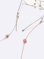 Two-piece Glasses Chain Acrylic Pink Cracked Bead Glasses Rope Mask Chain main image 5