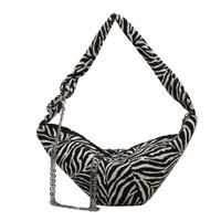 Zebra Print Leopard Print Canvas 2021 New Fashion Dumpling All-match Large-capacity Shoulder Bag main image 3