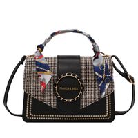 Autumn And Winter Plaid New One-shoulder Messenger Small Square Bag main image 3