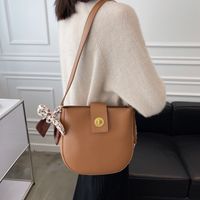 2021 New Autumn And Winter Fashion Casual Saddle Texture One-shoulder Messenger Bag sku image 3