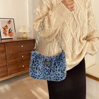 Sac En Peluche Femme Automne Et Hiver 2021 Nouveau Sac Messager Sous Les Bras À Une Épaule À Chaîne Épaisse sku image 2