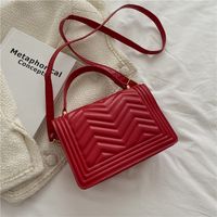 New Fashion Solid Color Creasing Handbags Shoulder Bags sku image 2