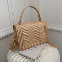 New Fashion Solid Color Creasing Handbags Shoulder Bags sku image 3