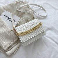 New Fashion Metal Chain Handbag Summer Messenger Bag All-match Small Square Bag sku image 1