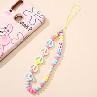 New Cartoon Candy Color Heart Letter Mobile Phone Chain Butterfly Star Pendant Anti-lost sku image 2