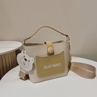 New Fashion Simple Broadband Messenger Bag Shoulder Portable Bucket Bag sku image 1