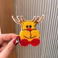 Christmas Hairpin Cute Cartoon Wool Bb Clip Christmas Hairpin sku image 4