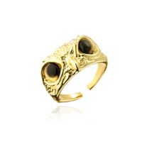 Aogu Cross-border Supply Copper Plating 18k Gold Vintage Bohemian Style Personality Owl Jewelry Open Ring sku image 1