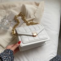 Summer New Type Good Texture Women's Bag 2022 Embroidery Thread Textured Small Square Bag Trendy Fashion Acrylic Chain Shoulder Bag sku image 1