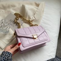 Summer New Type Good Texture Women's Bag 2022 Embroidery Thread Textured Small Square Bag Trendy Fashion Acrylic Chain Shoulder Bag sku image 2