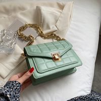 Summer New Type Good Texture Women's Bag 2022 Embroidery Thread Textured Small Square Bag Trendy Fashion Acrylic Chain Shoulder Bag sku image 3