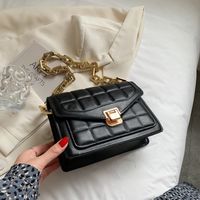 Summer New Type Good Texture Women's Bag 2022 Embroidery Thread Textured Small Square Bag Trendy Fashion Acrylic Chain Shoulder Bag sku image 4