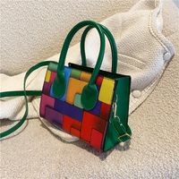 Korean Macaron Color Chain Bag Hit Color Shoulder Messenger Bag Wholesale sku image 2