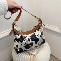 Fashion Simple Shoulder Bag Texture Popular Chain Casual Leopard Underarm Bag sku image 1