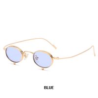 European And American Retro Steampunk Small Frame Sunglasses Men's Personalized Hip Hop Round Frame Clamshell Sunglasses Women's Fashion Shades sku image 6