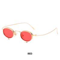 European And American Retro Steampunk Small Frame Sunglasses Men's Personalized Hip Hop Round Frame Clamshell Sunglasses Women's Fashion Shades sku image 8