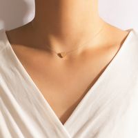 Simple Transparent Invisible Fish Line Zircon Necklace Diamond-studded Clavicle Chain Female sku image 3
