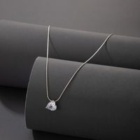 Simple Transparent Invisible Fish Line Zircon Necklace Diamond-studded Clavicle Chain Female sku image 9