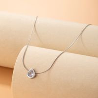 Simple Transparent Invisible Fish Line Zircon Necklace Diamond-studded Clavicle Chain Female sku image 22
