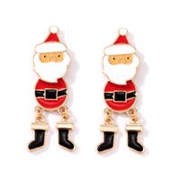 European And American Festival New Santa's Oil Drop Stud Earrings Irregular Link Earrings sku image 1
