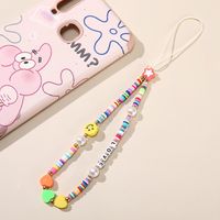 Cartoon Crystal Evil Eye Mobile Phone Lanyard Beads Letter Mobile Phone Chain Pendant Anti-fall main image 2