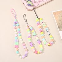 New Cartoon Candy Color Heart Letter Mobile Phone Chain Butterfly Star Pendant Anti-lost main image 3