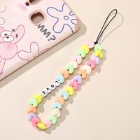 New Cartoon Candy Color Heart Letter Mobile Phone Chain Butterfly Star Pendant Anti-lost main image 1