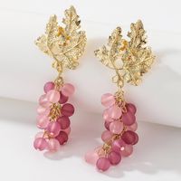 Cute Three-dimensional Simulation Grape Earrings European And American Fashion Fruit Earrings main image 2