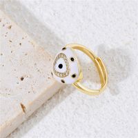 Cross-border Source Type Of Oil Dripping Devil's Eye Ring Opening Design Copper main image 3