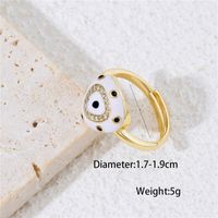 Cross-border Source Type Of Oil Dripping Devil's Eye Ring Opening Design Copper main image 5