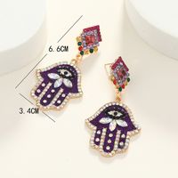Fashion Exaggerated Diamond-studded Palm Earrings New Simple Retro Niche Design Earrings main image 6