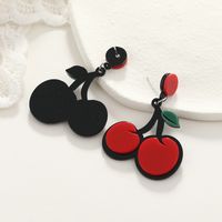 European And American Fashion Indie Pop, Sweet And Cute Fruit Earrings Personality Simple Trend Exaggerated Versatile Red Cherry Earrings main image 5