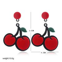 European And American Fashion Indie Pop, Sweet And Cute Fruit Earrings Personality Simple Trend Exaggerated Versatile Red Cherry Earrings main image 6