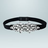 Fashion Flower Rhinestone Diamond Artificial Gemstones Women's Corset Belts sku image 2