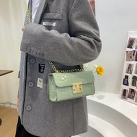 2022 New Fashion Stone Pattern Western Style Metal Loose Buckle Small Square Bag Retro Candy Color Chain Shoulder Messenger Bag main image 5
