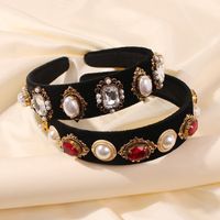 Retro Wide-brimmed Imitation Pearl Temperament Headband main image 1