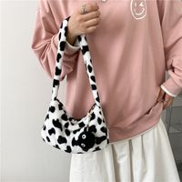 Cute Plush Bag Fashion Cow Pattern One-shoulder Underarm Bag main image 5
