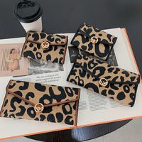 Leopard Print Retro Wallet Female Short New Printed Coin Purse Multi-card Card Bag Wholesale main image 5