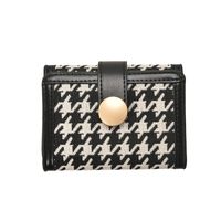 Women's Long Wallet 2021 New Three-fold Houndstooth Korean Style Student Short Wallet Japanese Folding Coin Purse main image 2