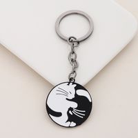 New Alloy Drip Oil Jewelry Accessories Pendant Flowers Moon Cat Series Key Chain main image 3