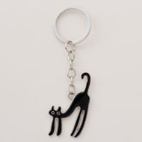 New Alloy Drip Oil Jewelry Accessories Pendant Flowers Moon Cat Series Key Chain main image 4
