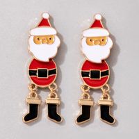 European And American Festival New Santa's Oil Drop Stud Earrings Irregular Link Earrings main image 3