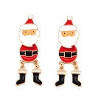 European And American Festival New Santa's Oil Drop Stud Earrings Irregular Link Earrings main image 1