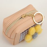 New Korean Flower Solid Color Mesh Coin Purse Zipper Mini Storage Bag Pu Leather Coin Bag Small Gift Wholesale main image 5