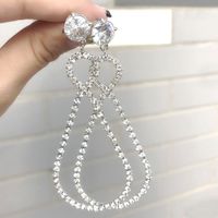 Nouveau Automne Et Hiver Rétro Strass Figure 8 Boucles D&#39;oreilles En Diamant Zircon Goutte D&#39;eau En Gros main image 1